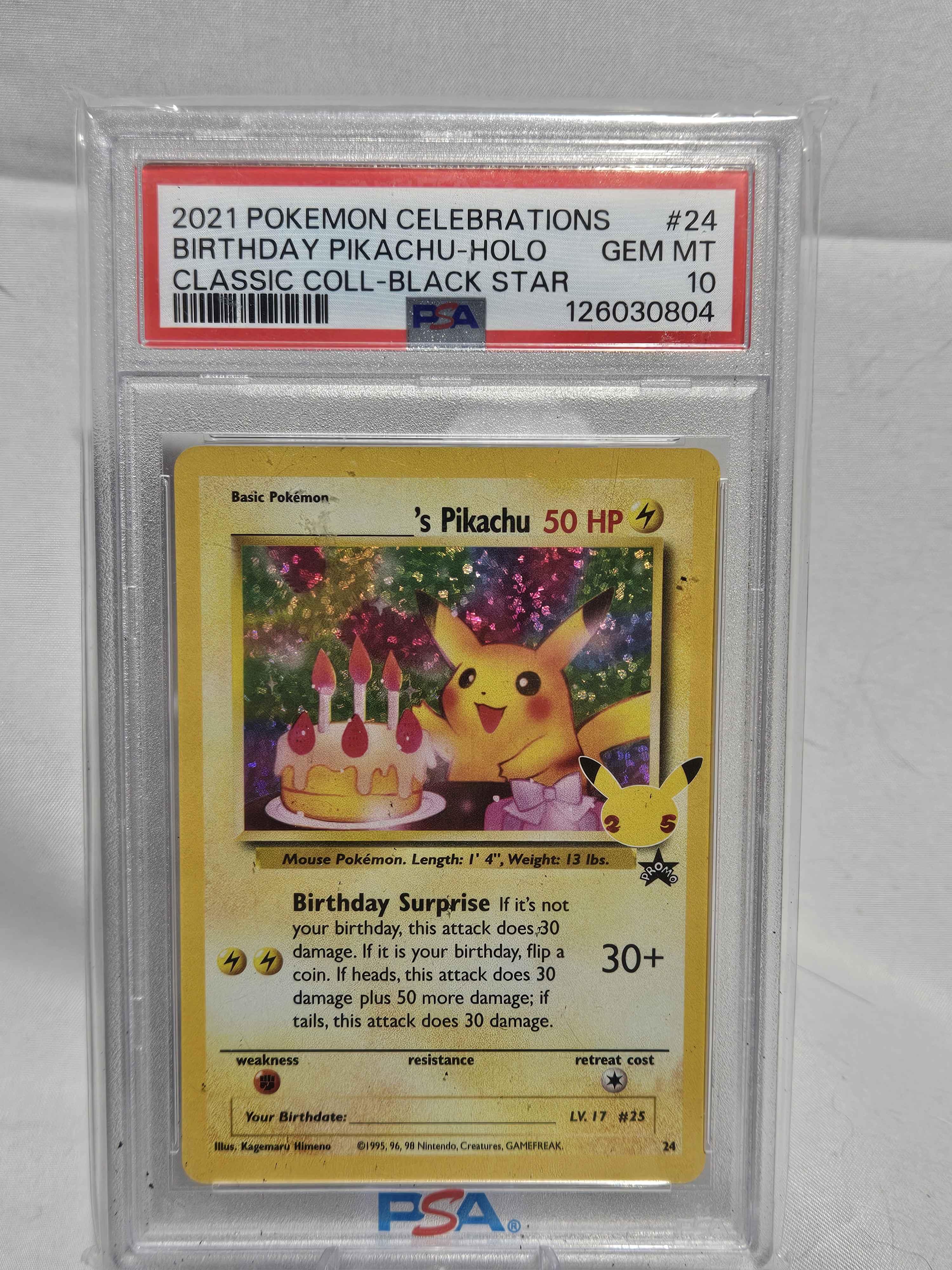 PSA 10 Birthday Pikachu #24 – 2021 Pokémon Celebrations Classic Collection