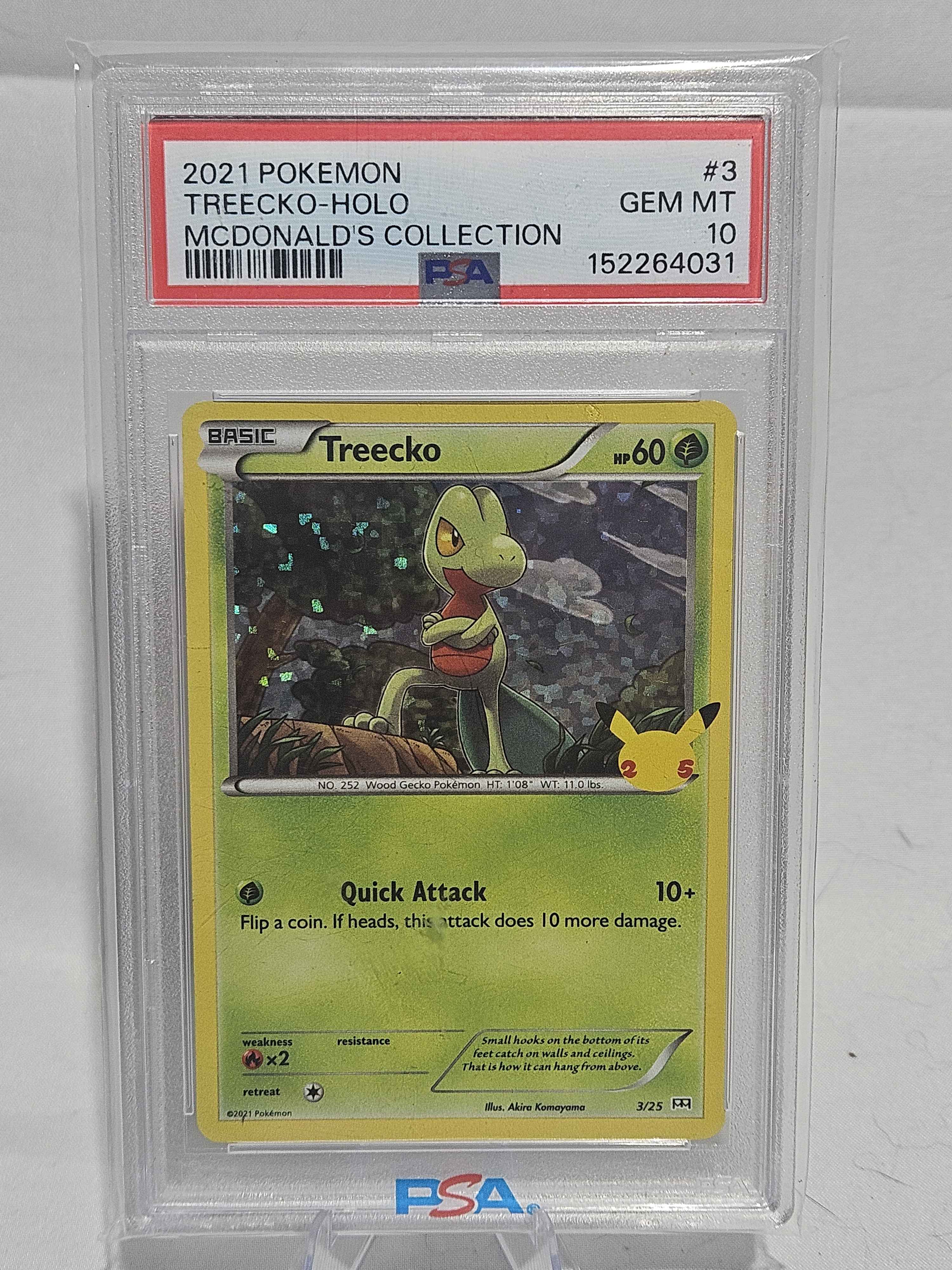 PSA 10 Treecko #3/25 Holo – 2021 McDonald's Collection